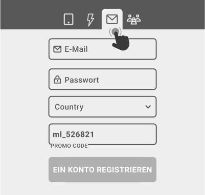 Αnmеldung реr Ε-Μаіl
