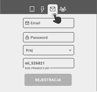 Rejestracja przez e-mail